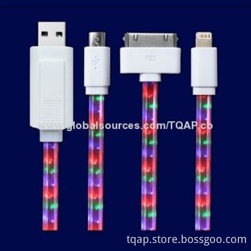 LED Flashlight (3 Fiber Wires) 30-pin USB Cable, 1.0m Length